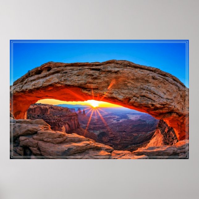 Soluppgång vid Mesa Arch-affisch Poster (Framsidan)