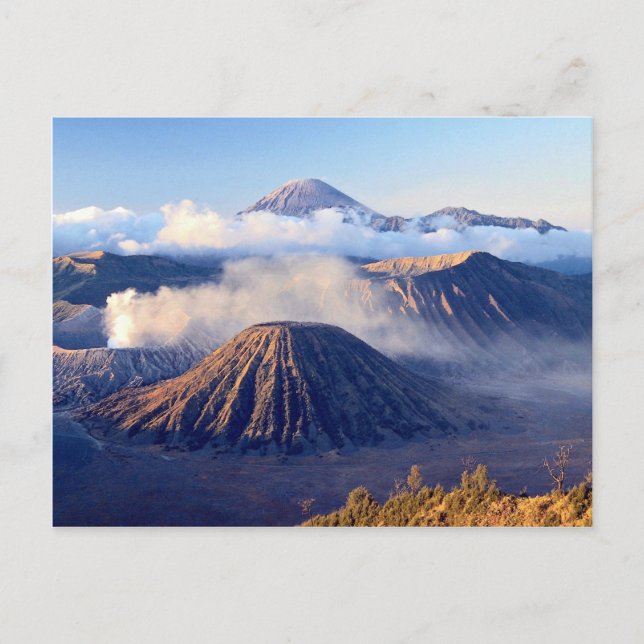 Soluppgång vid Mount Bromo, Java, Indonesien Vykort (Framsida)