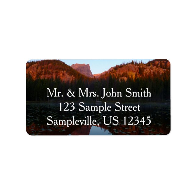 Soluppgång vid Nymph Sjö I Adressetikett (Framsidan)