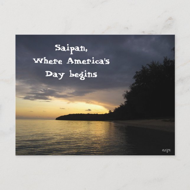 Soluppgång vid Pau Pau Beach Vykort (Framsida)