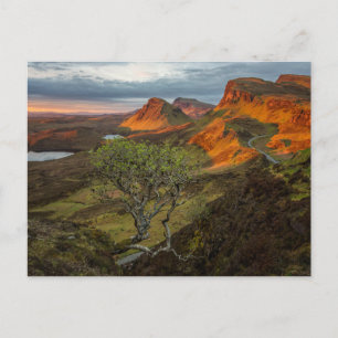 Soluppgång vid Quiraing-bergen på Skye, Skottland Vykort