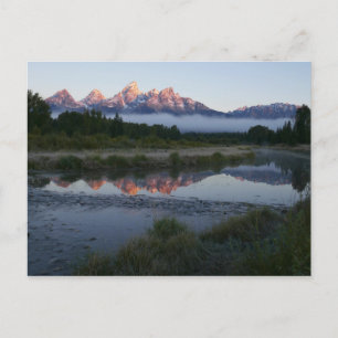 Soluppgång vid Schwabacker Landing vid Grand Teton Vykort
