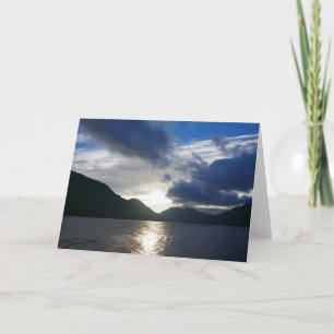 Soluppgång vid Sjö Crescent Kort