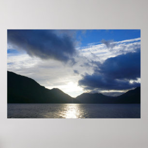 Soluppgång vid Sjö Crescent Poster