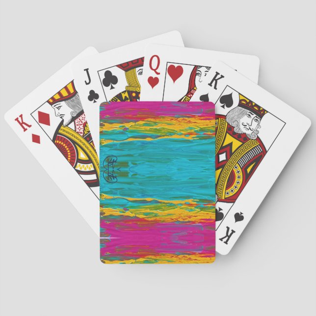 Soluppgång vid sjön casinokort (Baksidan)
