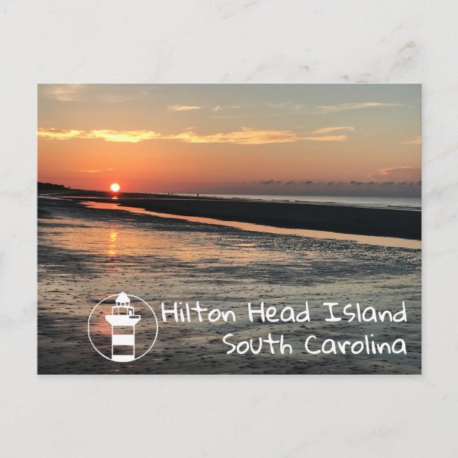 Soluppgång vid stranden | Hilton Head Postcard Vykort (Framsida)