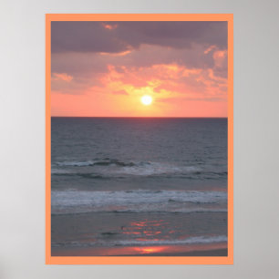 Soluppgång vid stranden poster