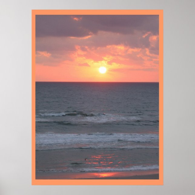 Soluppgång vid stranden poster (Framsidan)