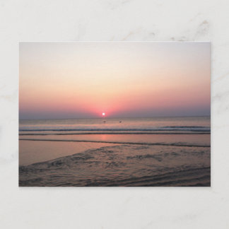Soluppgång vid stranden vykort