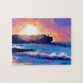 Soluppgång vid vraket Beach Kauai Jigszle Puzzle Pussel