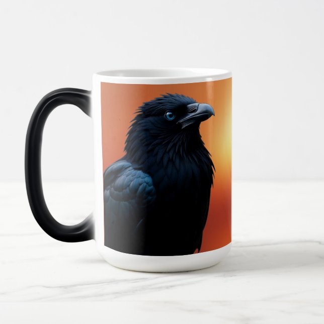 Soluppgång Vild Natur Kråka-Bird Magisk Mugg (Vänster)