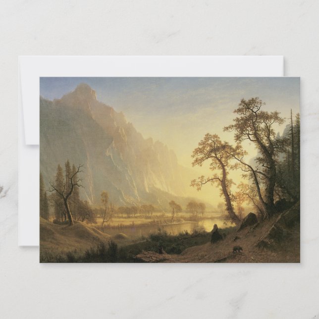 Soluppgång, Yosemite Valley av Albert Bierstadt (Framsida)