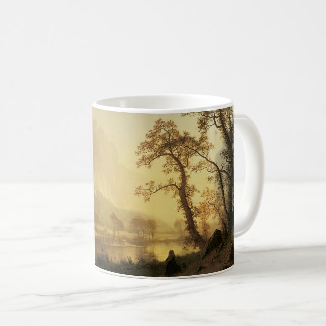 Soluppgång, Yosemite Valley av Albert Bierstadt Kaffemugg (Framsida höger)