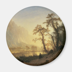 Soluppgång, Yosemite Valley av Albert Bierstadt Magnet
