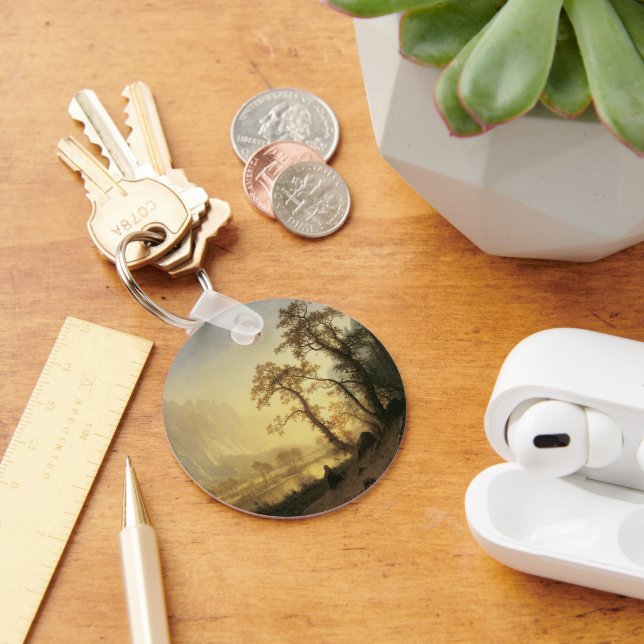 Soluppgång, Yosemite Valley av Albert Bierstadt Nyckelring (Skrivbord)