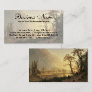 Soluppgång, Yosemite Valley av Albert Bierstadt Visitkort