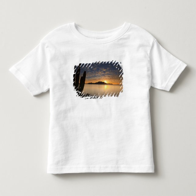 Soluppgången över Isla Danzante i Bukt Tee Shirt (Framsida)