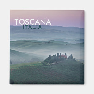Soluppgången över Tuscany landskap kvadrerar Magnet