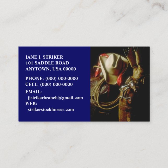 SOLUPPGÅNGEN PÅ WESTERNT UTRUSTAR VISITKORT (Framsida)