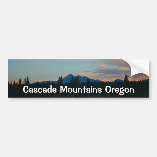 Soluppgångkaskadberg Oregon Bildekal (Framsidan)