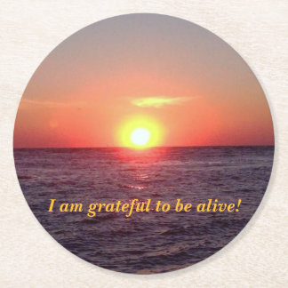 Soluppgångrundakustfartyg Underlägg Papper Rund