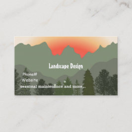 Soluppgångs Landskapsdesign Visitkort