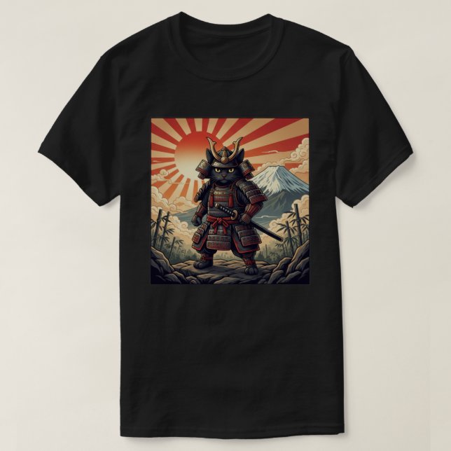 Soluppgångs Samurai  T Shirt (Design framsida)