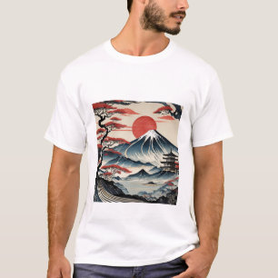 Soluppgångs serenitet: Omfamna japansk konstnärska T Shirt