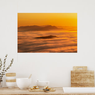 Soluppgångsfärger och moln poster