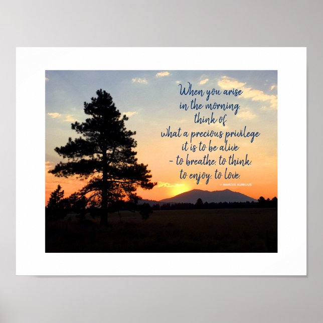 Soluppgångsfotografi | Inspirerande Tacksamhetscit Poster (Framsidan)