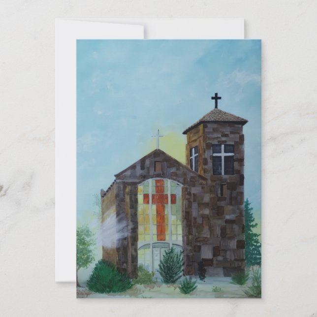 Soluppgångsgudstjänst på St. Joseph's Mission Julkort (Framsida)