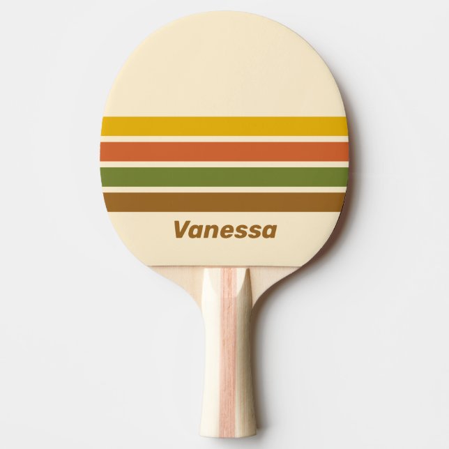 Soluppgångsklöver över randig med namn pingisracket (Framsidan)