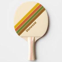 Soluppgångskloverrandig med Namn Ping Pong-paddle