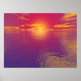 Soluppgångsolnedgång Poster