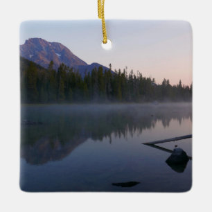 Soluppgångsreflektion vid String Lake II Julgransprydnad Keramik