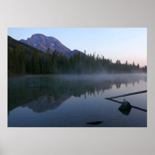 Soluppgångsreflektion vid String Lake II Poster