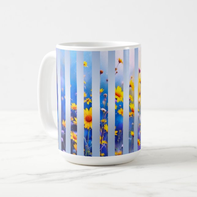 Soluppgångsreflektioner Ränder Kaffemugg (Framsida vänster)