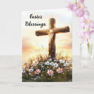 Solupphöjningskort för Påsk Blessings Kort