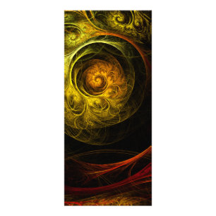 Solupphöjt Blommigt Red Abstrakt Art Rack Card Reklamkort