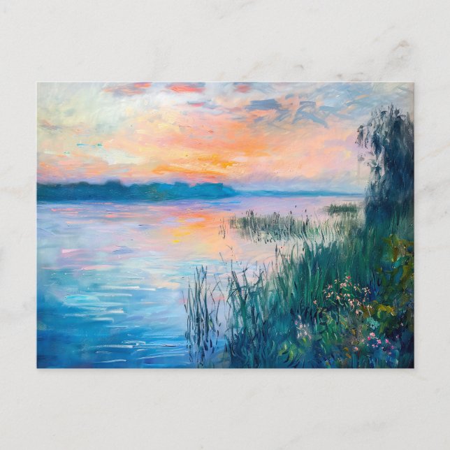 Solupphöstflodens reflektioner helg vykort (Framsida)