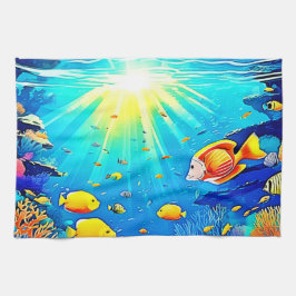 Solupplyst Reef Life Glow Art Kökshandduk