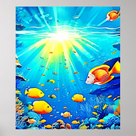 Solupplyst Reef Life Glow Art Poster