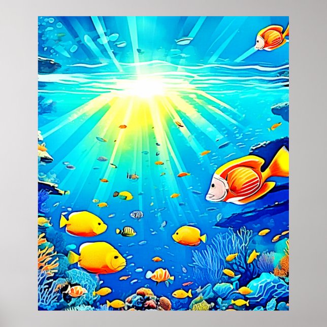 Solupplyst Reef Life Glow Art Poster (Framsidan)