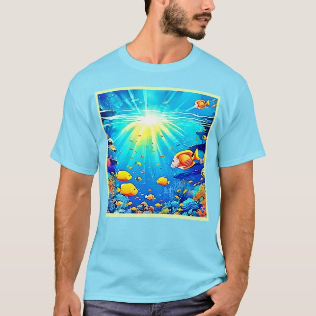 Solupplyst Reef Life Glow Art T Shirt (Framsida)