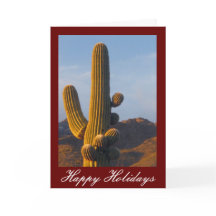 Solupplyst Saguaro Cactus Anpassade Helgdag Card