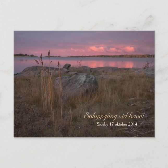 Soluppnår havet CC0760 Sideby Siipyy Vykort (Framsida)