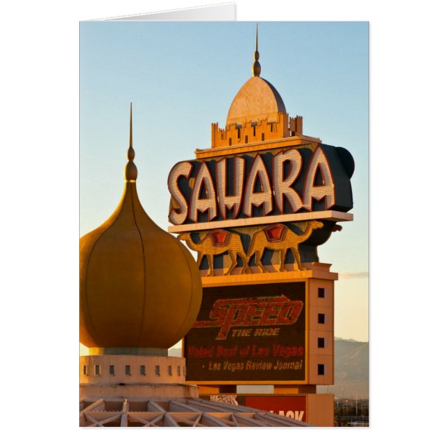 Soluppsättningar på Sahara Hälsningskort (Framsidan)