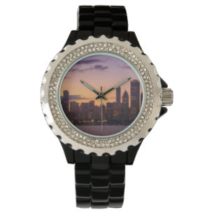 Soluppsättningarna över den Chicago horisonten Armbandsur