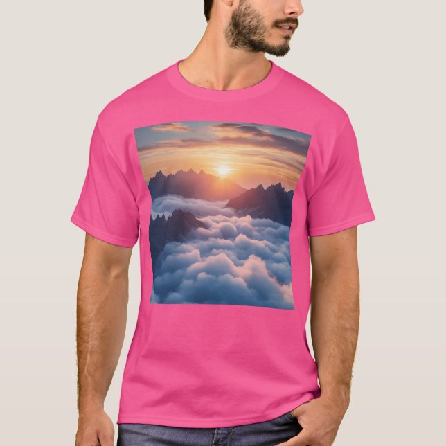 Soluppsbergen Ligcape Natature Wall Art Active T Shirt (Framsida)