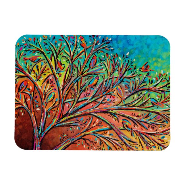 Solupptreetop Birds II Magnet (Horisontell)